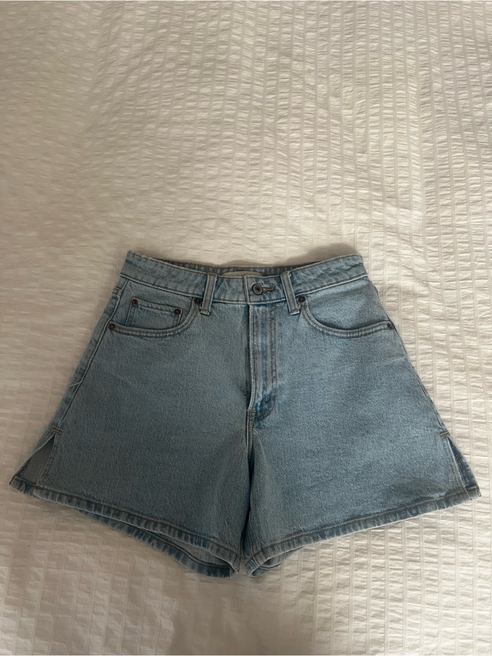 Abercrombie & Fitch the Dad Short High Rise Denim Jean Jorts Curve Love